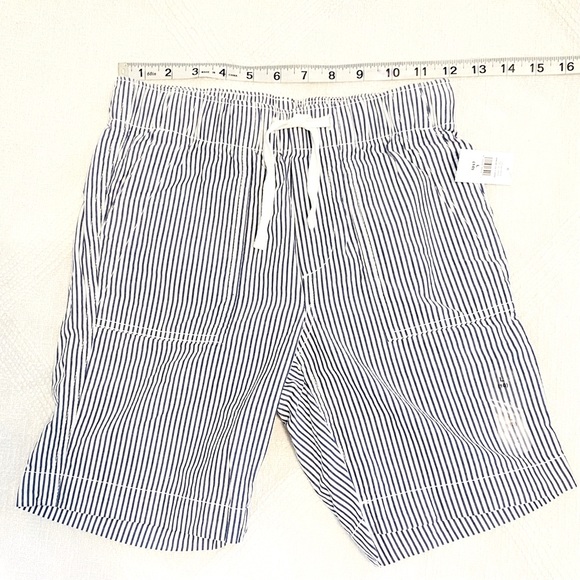 GAP Other - GAP Kids Shorts Size L Navy & White Pinstripe Shorts with Elastic Waist NEW